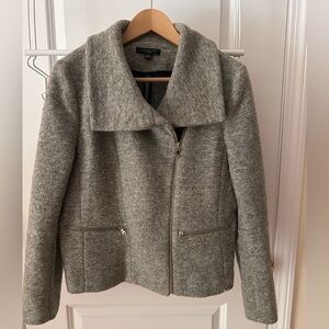 Ann Taylor Heathered Gray Petite Coat